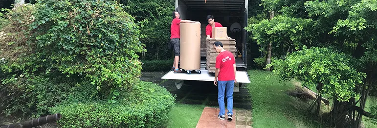 Movers loading the moving truck