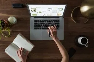 woman and a laptop