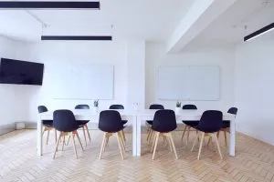 A conference room.