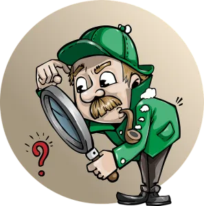 person looking through looking glass