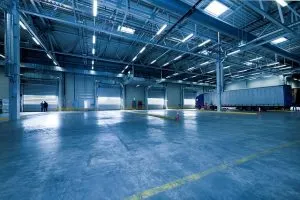 An empty warehouse.