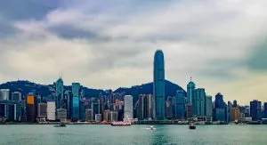 view on hong kong from the river side