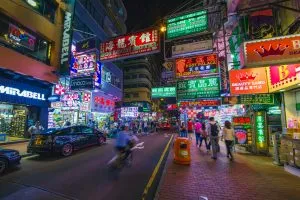 street view on the city