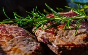 A steak from one of the best rooftop bars in Hong Kong