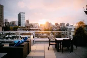 restaurant on the rooftop