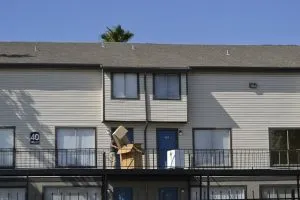 boxes in front of the house
