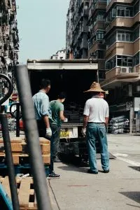movers loading the moving truck