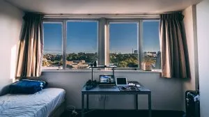 a dorm room