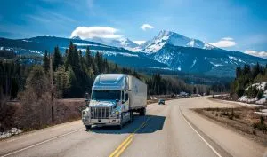a moving truck on the road