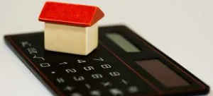 a house model on a calculator