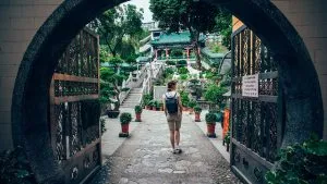 Person exploring city after relocating to Hong Kong from US