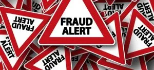 fraud alert sign