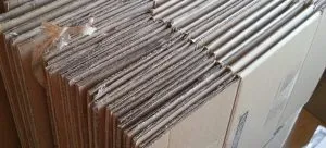 Flat cardboard boxes