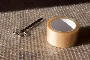 -scissors and a tape