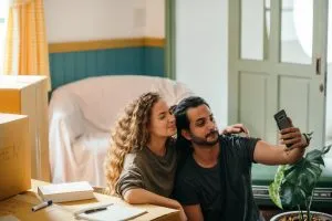 A couple relocating