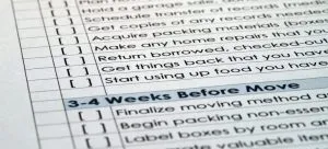 Moving checklist