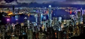 Hong Kong night skyline