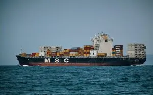 A cargo ship