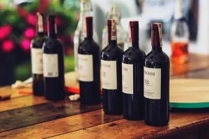 six bottles of wine