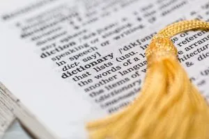 Picture of a dictionary. Learning the language will help you to overcome culture shock when moving
