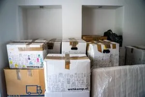Some moving boxes