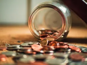 A jar full with coins