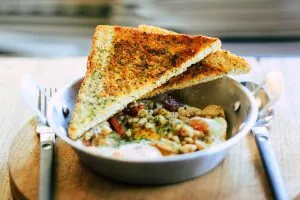 bread and a salad