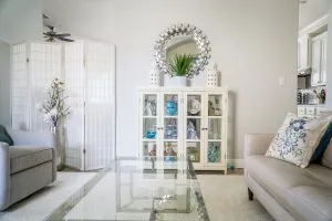 white living room