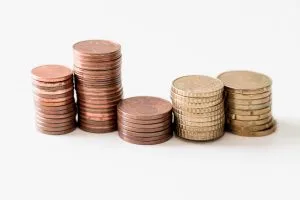 coins on the pile