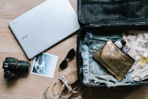 an open suitcase