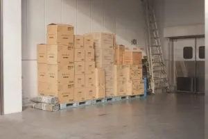 boxes against the wall