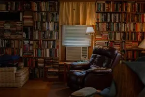 a big bookshelf