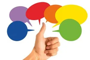 a thumb up