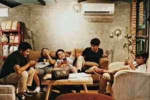 friends in a room