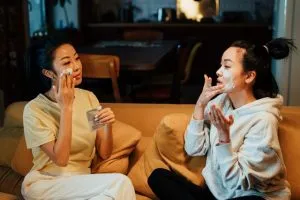 two friends talking about what to do if your best friend is moving from Hong Kong