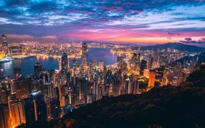 Hong Kong during the night