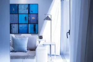 white living room