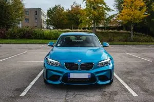 blue car parked
