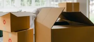 boxes in a room
