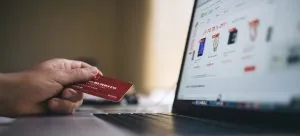 credit card and computer