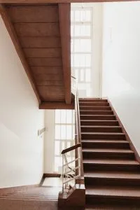 a stairway in the house