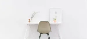 A working desk and a chair