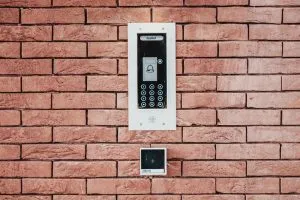 intercom on the wall