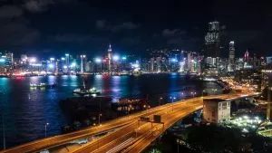 Hong Kong during the night
