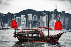 a ship on the water