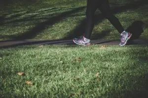 a woman walking