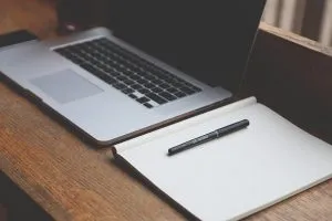 a laptop on the table