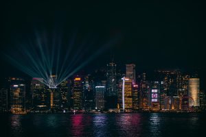skyline at night