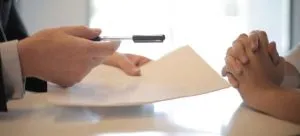 man offering insurance