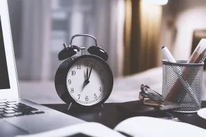 a clock on the table